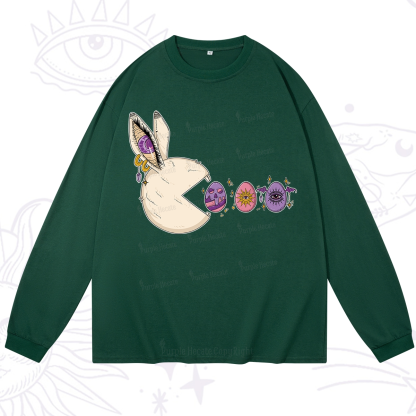 Purplehecate Egg Hunter Bunny Easter Long Sleeve T-Shirt