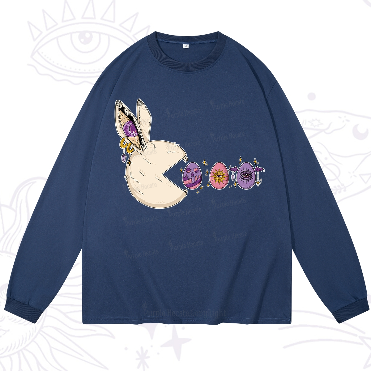 Purplehecate Egg Hunter Bunny Easter Long Sleeve T-Shirt