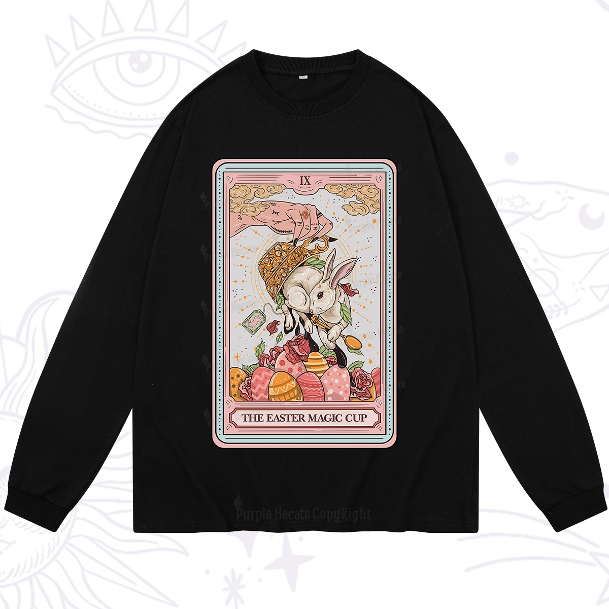 Purplehecate The Easter Magic Cup Tarot Long Sleeve T-Shirt