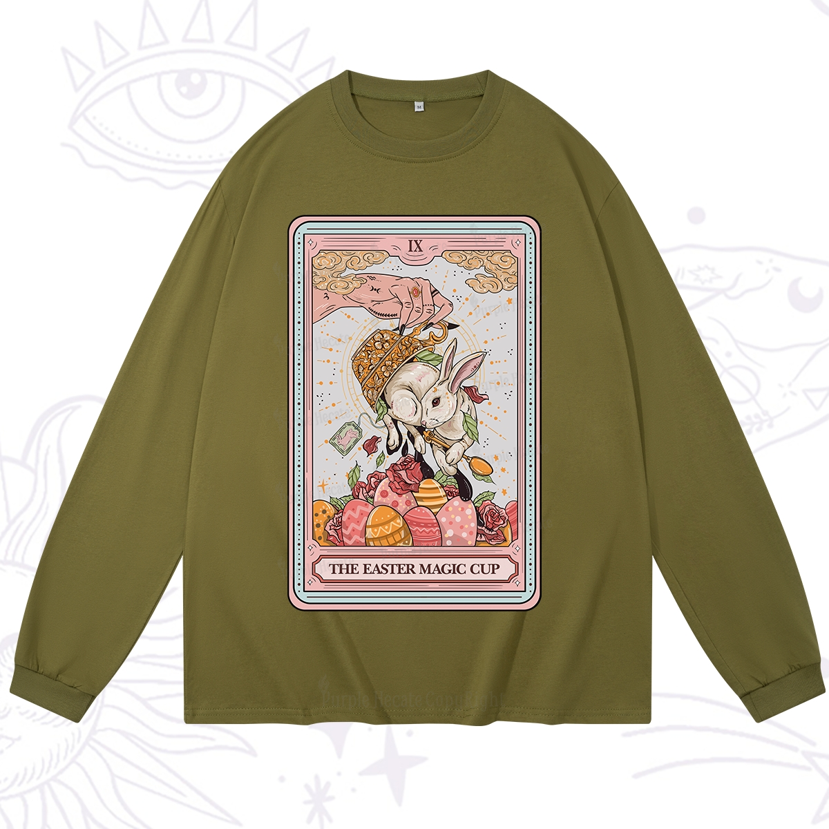 Purplehecate The Easter Magic Cup Tarot Long Sleeve T-Shirt
