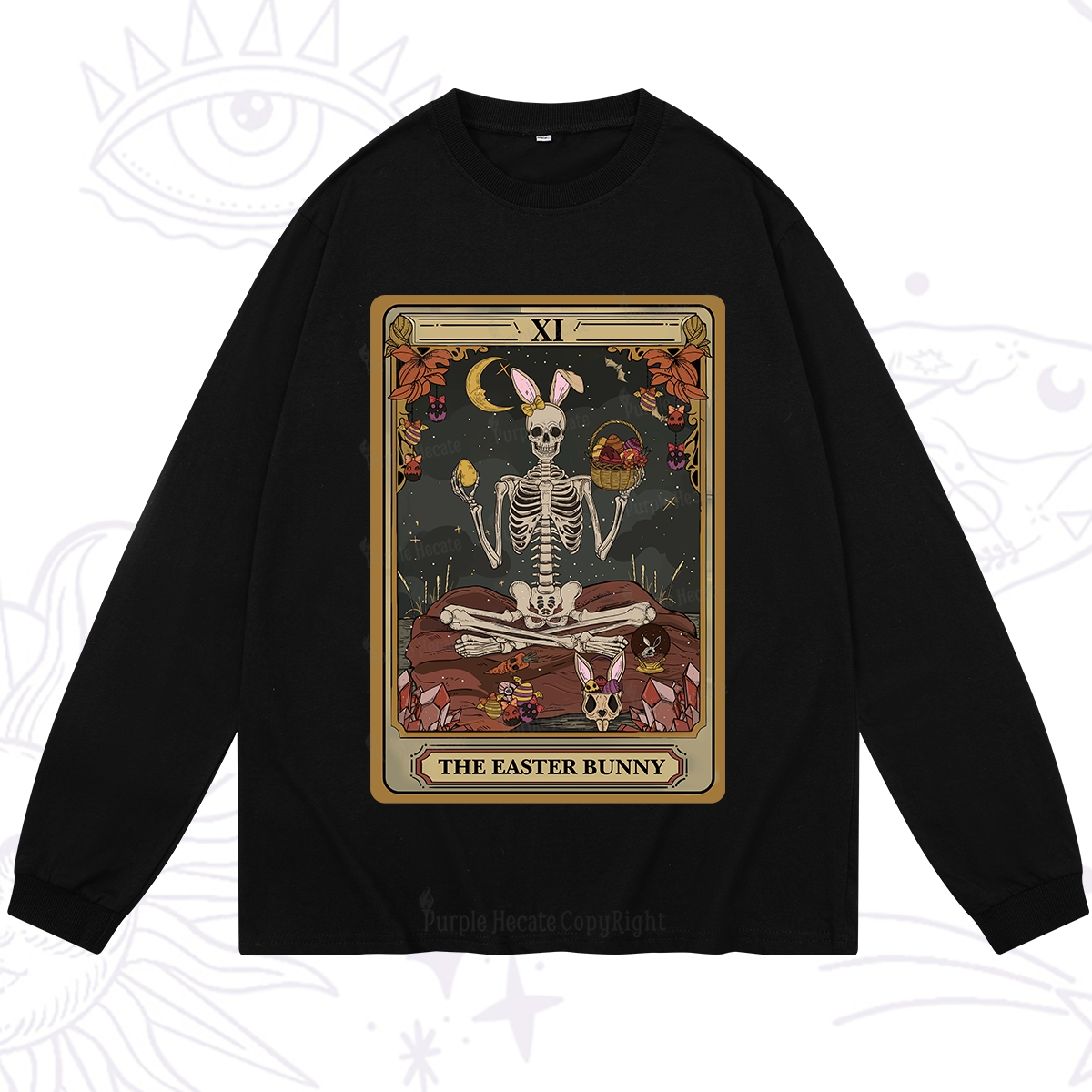 Purplehecate The Easter Bunny Tarot Long Sleeve T-Shirt