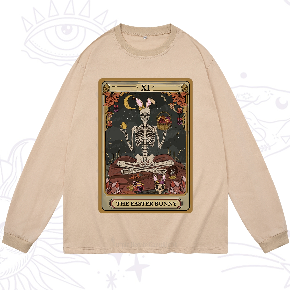 Purplehecate The Easter Bunny Tarot Long Sleeve T-Shirt