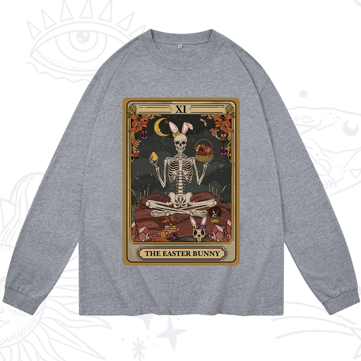Purplehecate The Easter Bunny Tarot Long Sleeve T-Shirt