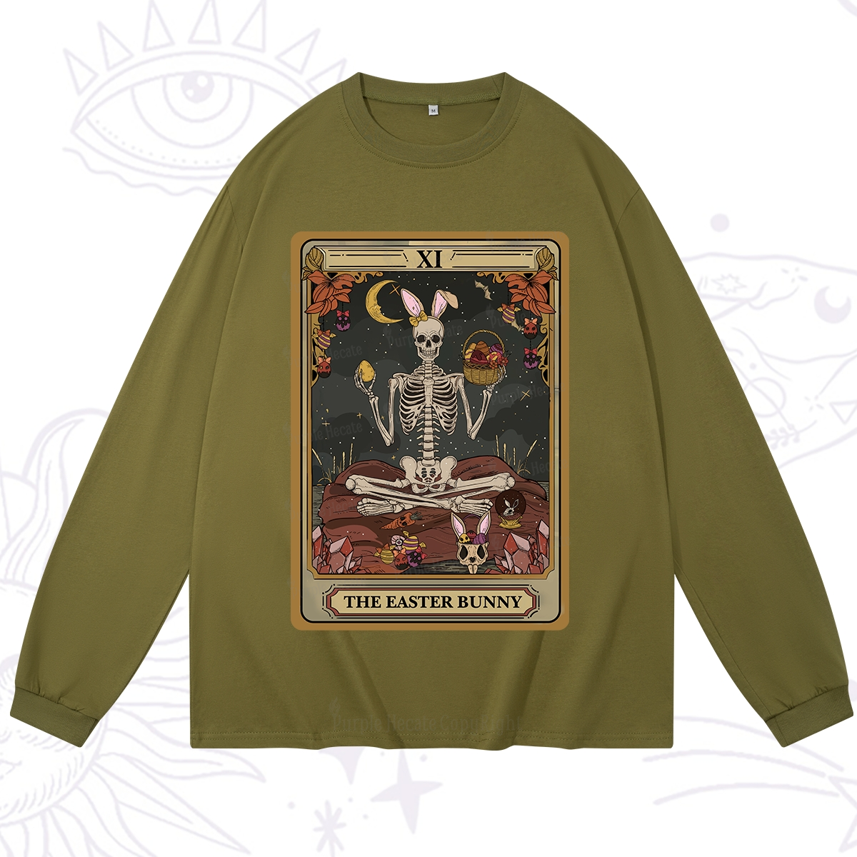 Purplehecate The Easter Bunny Tarot Long Sleeve T-Shirt