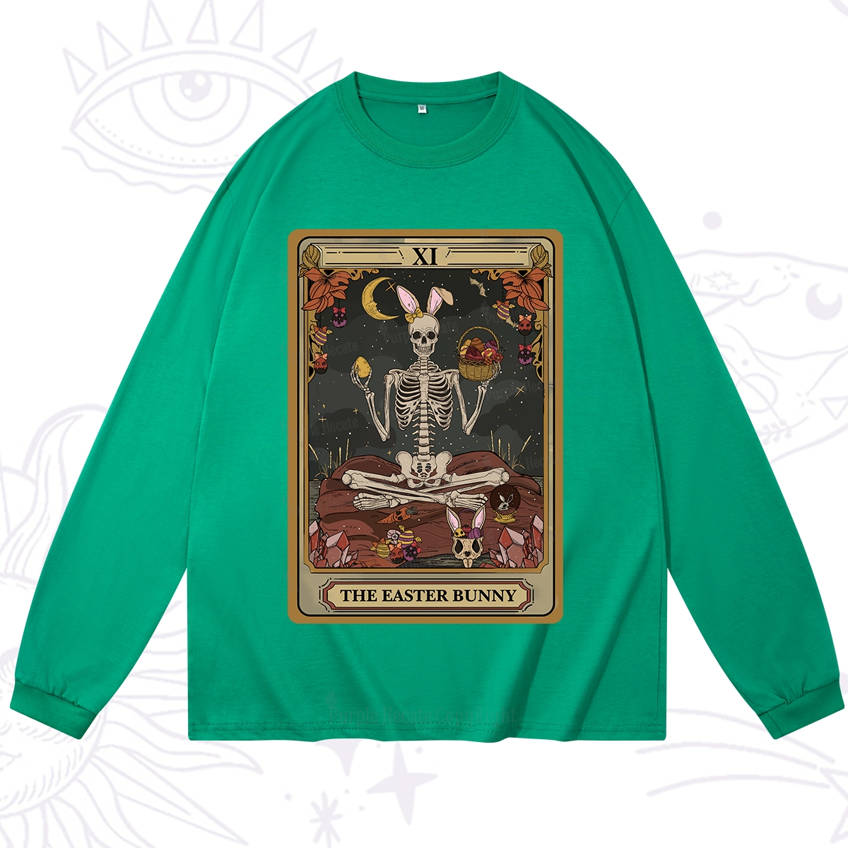Purplehecate The Easter Bunny Tarot Long Sleeve T-Shirt