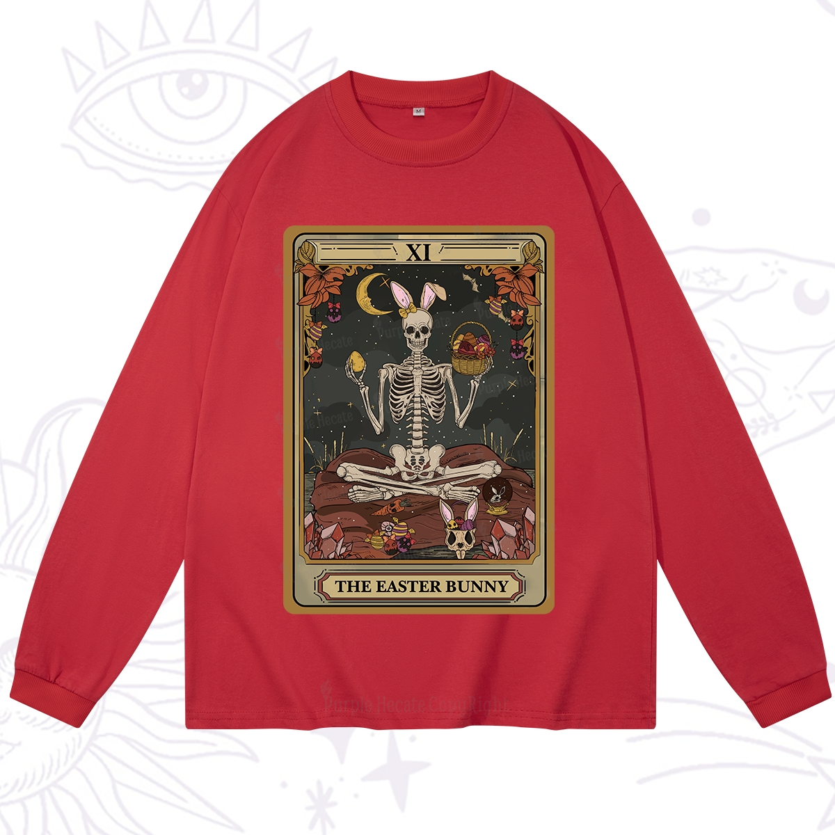 Purplehecate The Easter Bunny Tarot Long Sleeve T-Shirt