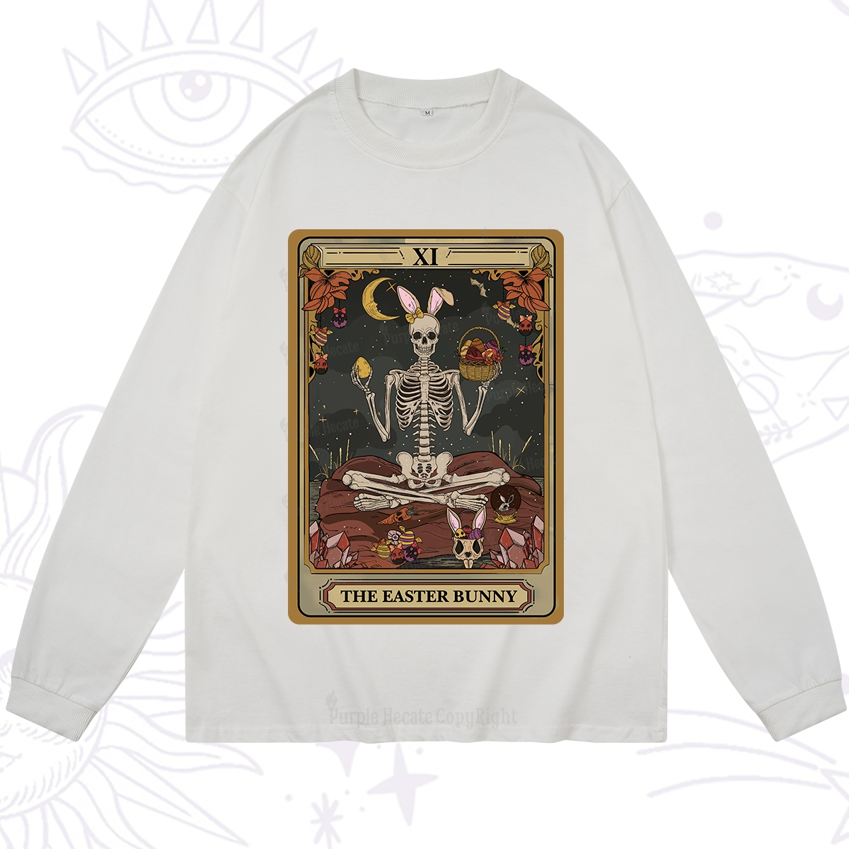 Purplehecate The Easter Bunny Tarot Long Sleeve T-Shirt