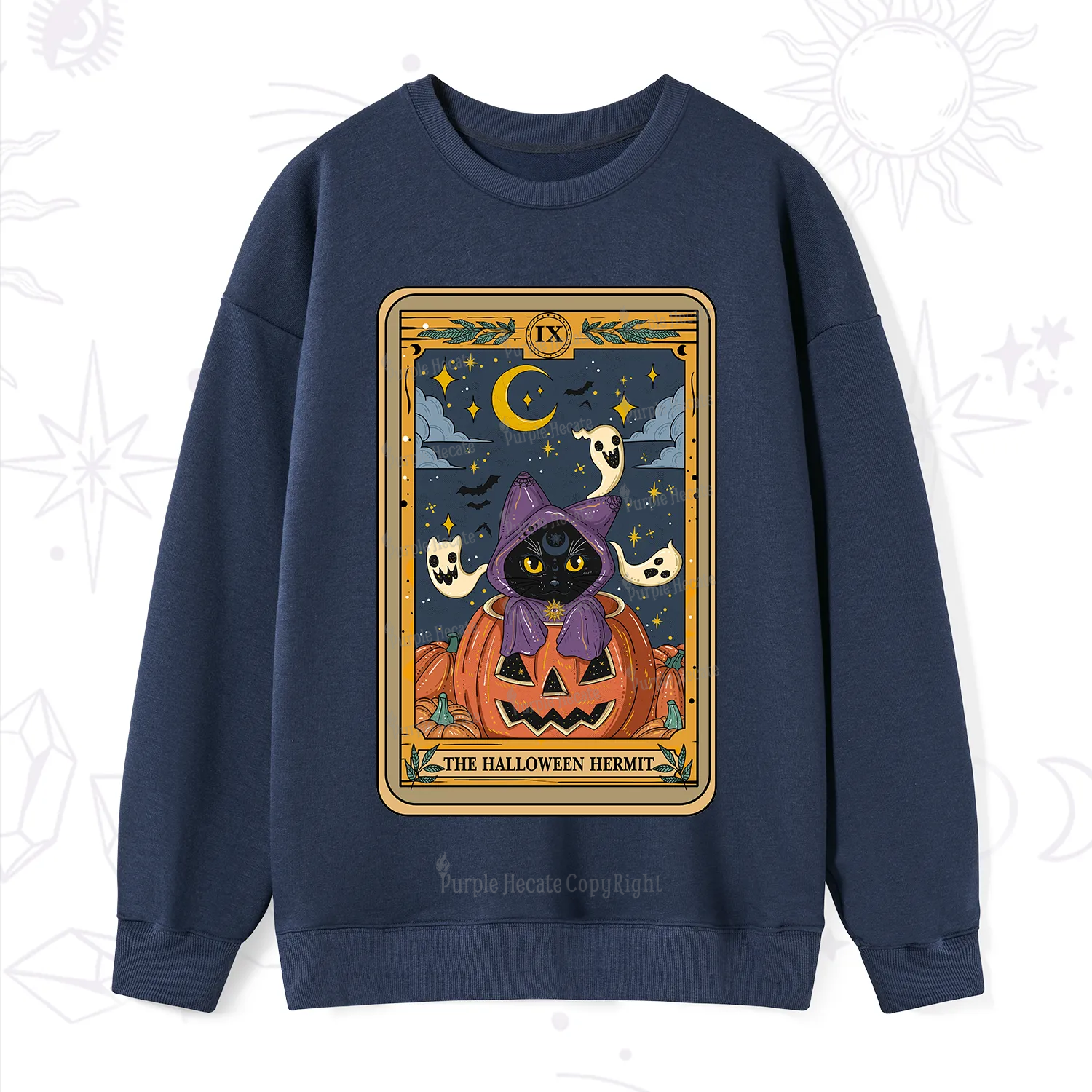 Purplehecate The Halloween Hermit Tarot Sweatshirt