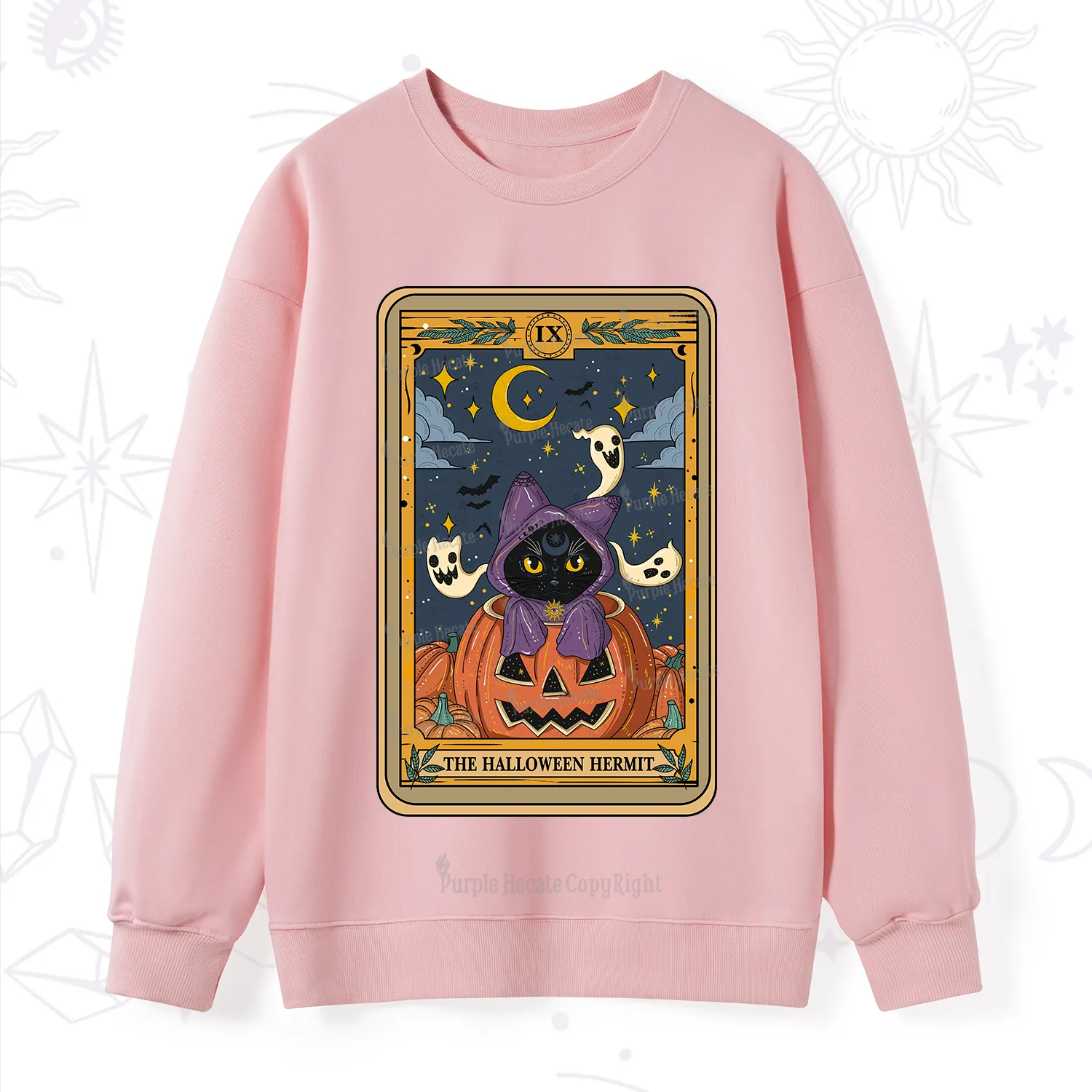 Purplehecate The Halloween Hermit Tarot Sweatshirt