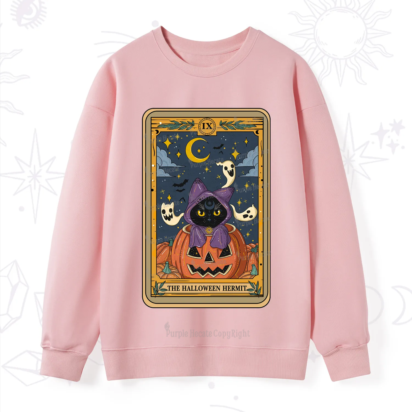 Purplehecate The Halloween Hermit Tarot Sweatshirt