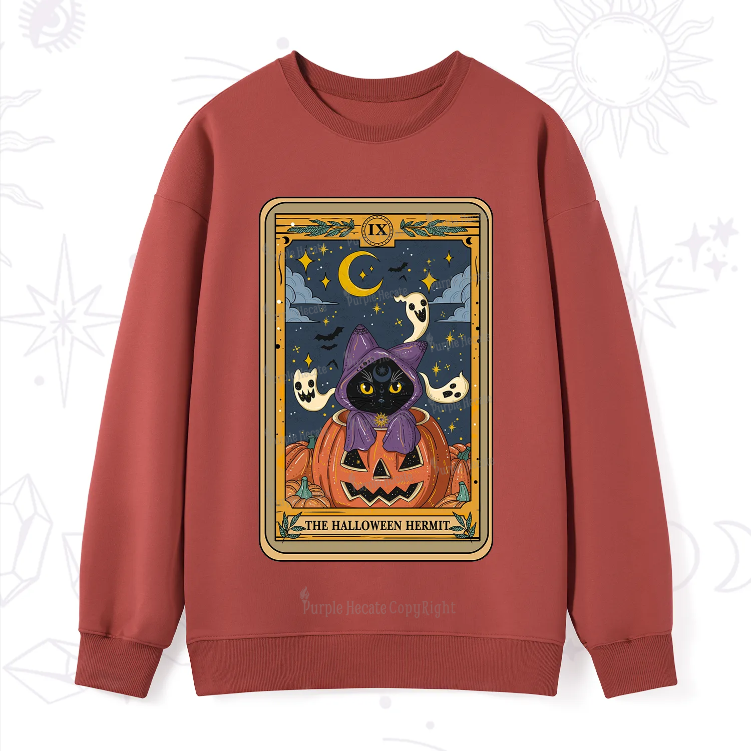 Purplehecate The Halloween Hermit Tarot Sweatshirt