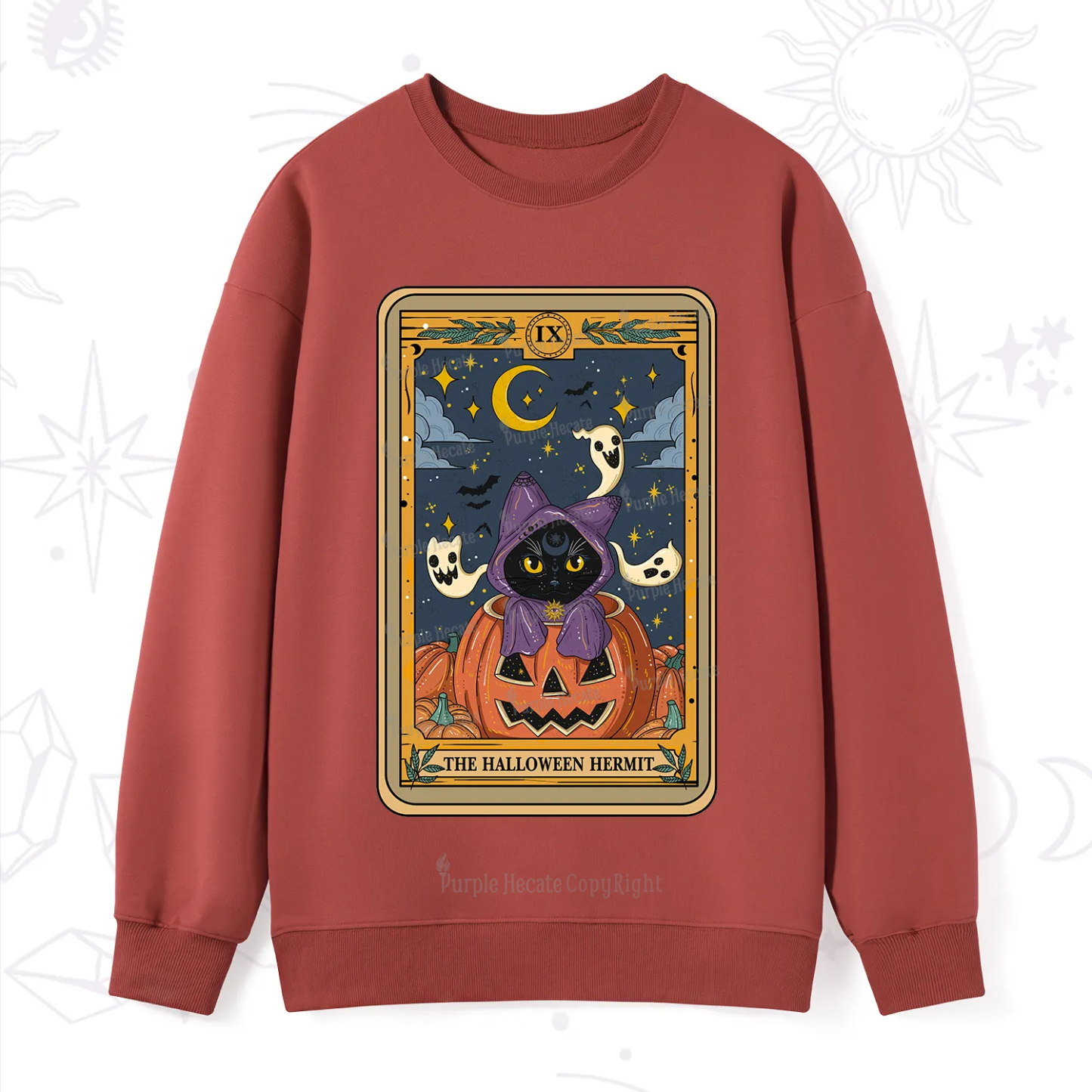 Purplehecate The Halloween Hermit Tarot Sweatshirt