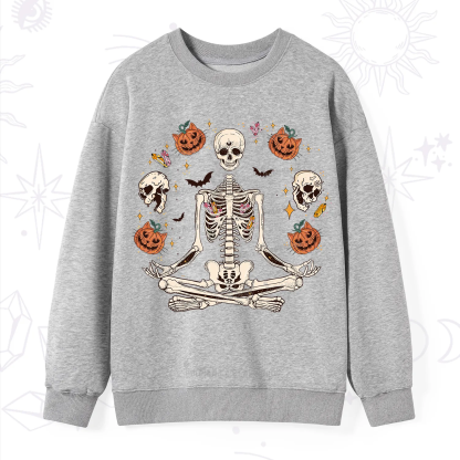 Purplehecate Funny Skeleton Halloween Sweatshirt