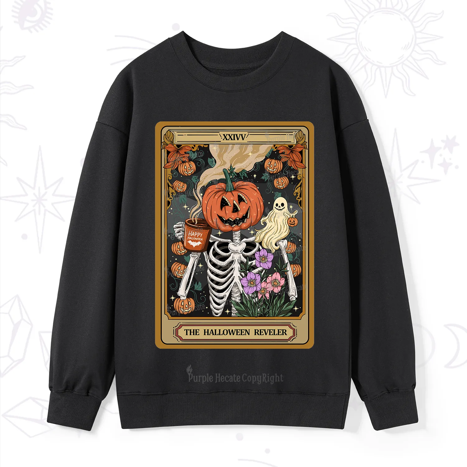 Purplehecate The Halloween Reveler Tarot Sweatshirt