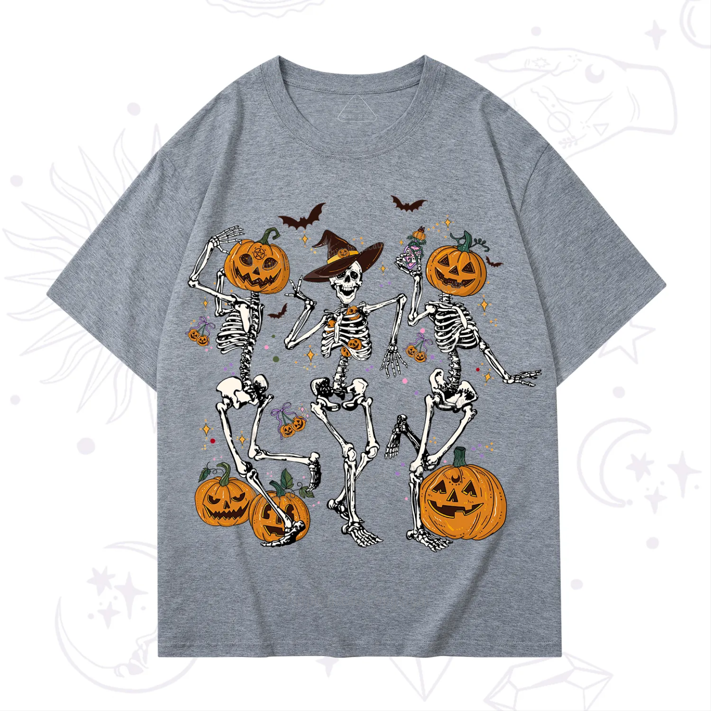 Purplehecate Pumpkin Head Skeleton Dance Halloween T-Shirt