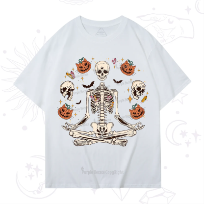Purplehecate Funny Skeleton Halloween T-Shirt