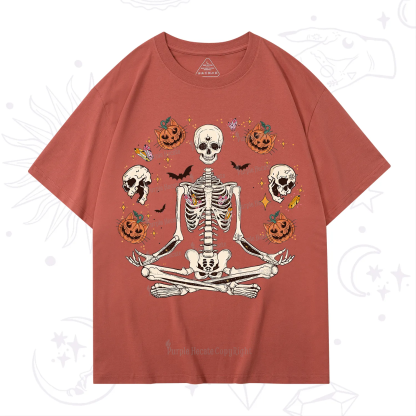 Purplehecate Funny Skeleton Halloween T-Shirt