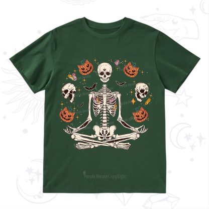 Purplehecate Funny Skeleton Halloween T-Shirt