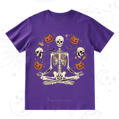 Purplehecate Funny Skeleton Halloween T-Shirt