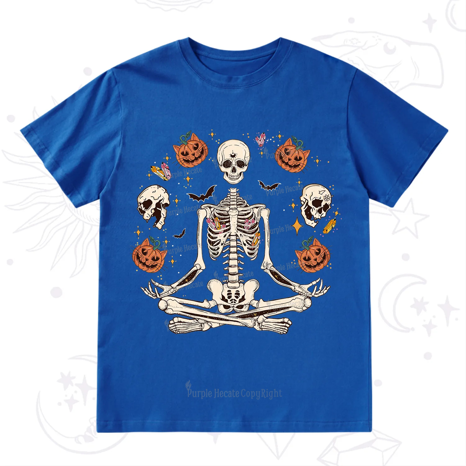 Purplehecate Funny Skeleton Halloween T-Shirt