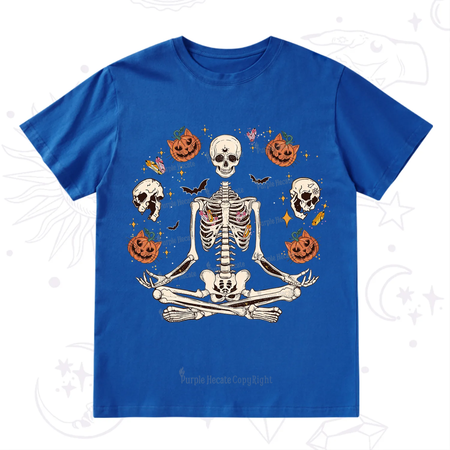 Purplehecate Funny Skeleton Halloween T-Shirt