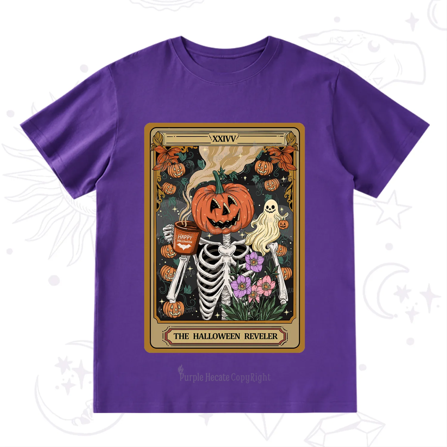 Purplehecate The Halloween Reveler Tarot T-Shirt