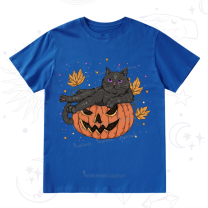 Purplehecate Pumpkin Throne of the Witch Cat T-Shirt