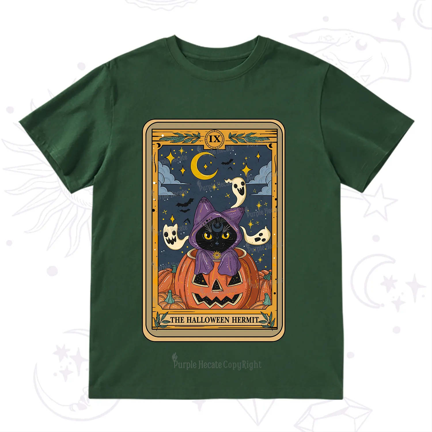 Purplehecate The Halloween Hermit Tarot T-Shirt