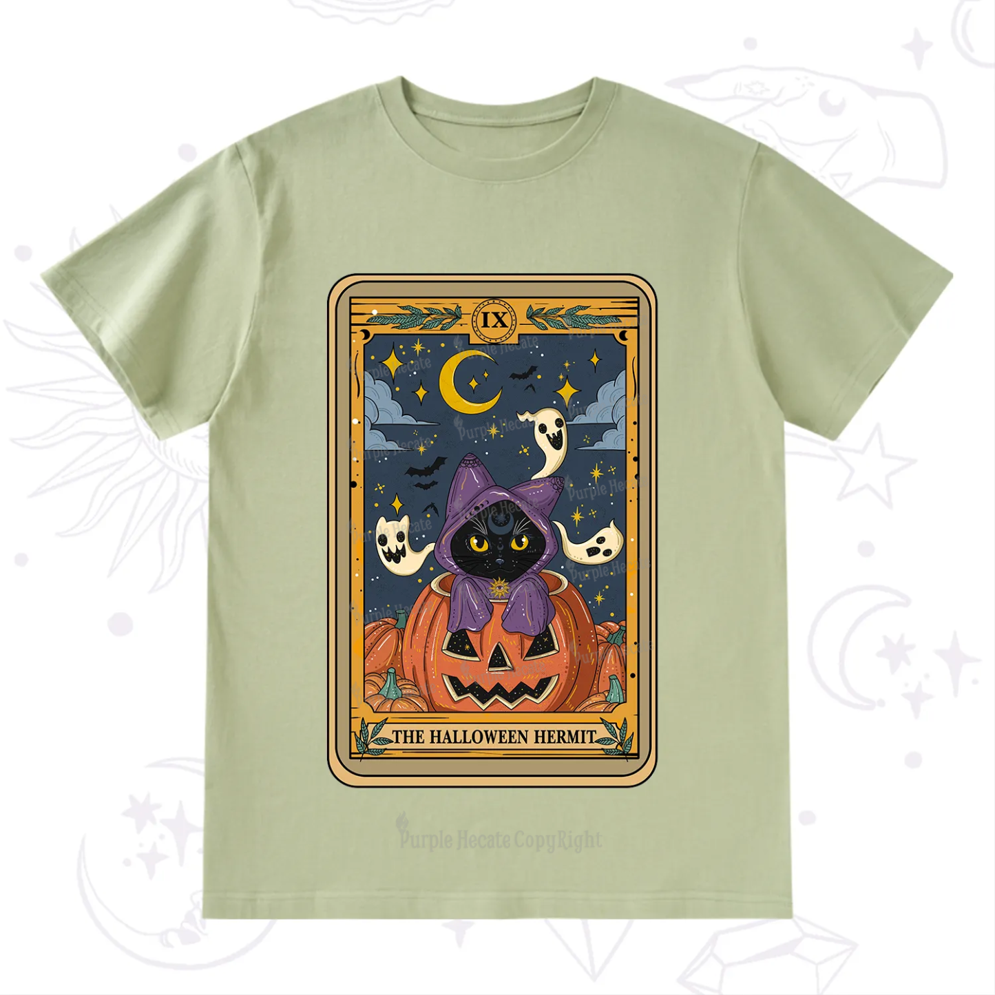 Purplehecate The Halloween Hermit Tarot T-Shirt