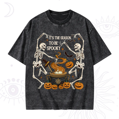 Purplehecate Halloween It's the Season to be Spooky Washed T-Shirt