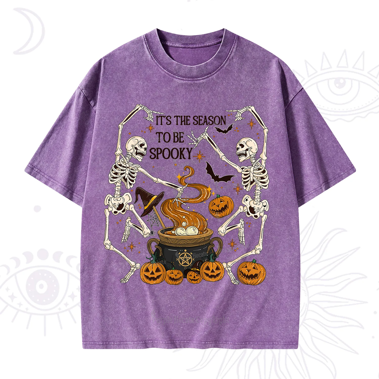 Purplehecate Halloween It's the Season to be Spooky Washed T-Shirt