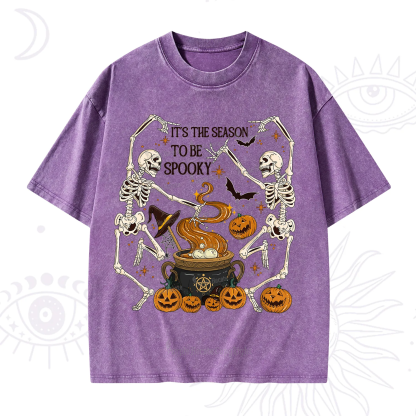 Purplehecate Halloween It's the Season to be Spooky Washed T-Shirt