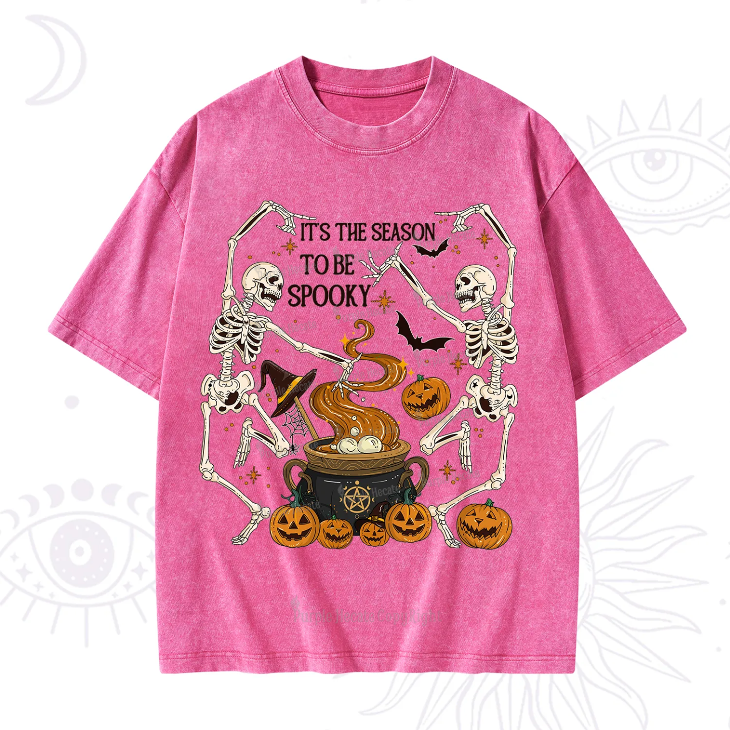 Purplehecate Halloween It's the Season to be Spooky Washed T-Shirt
