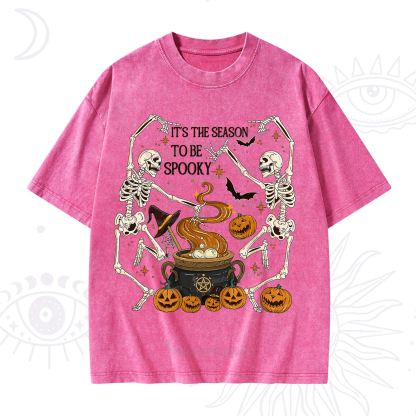 Purplehecate Halloween It's the Season to be Spooky Washed T-Shirt