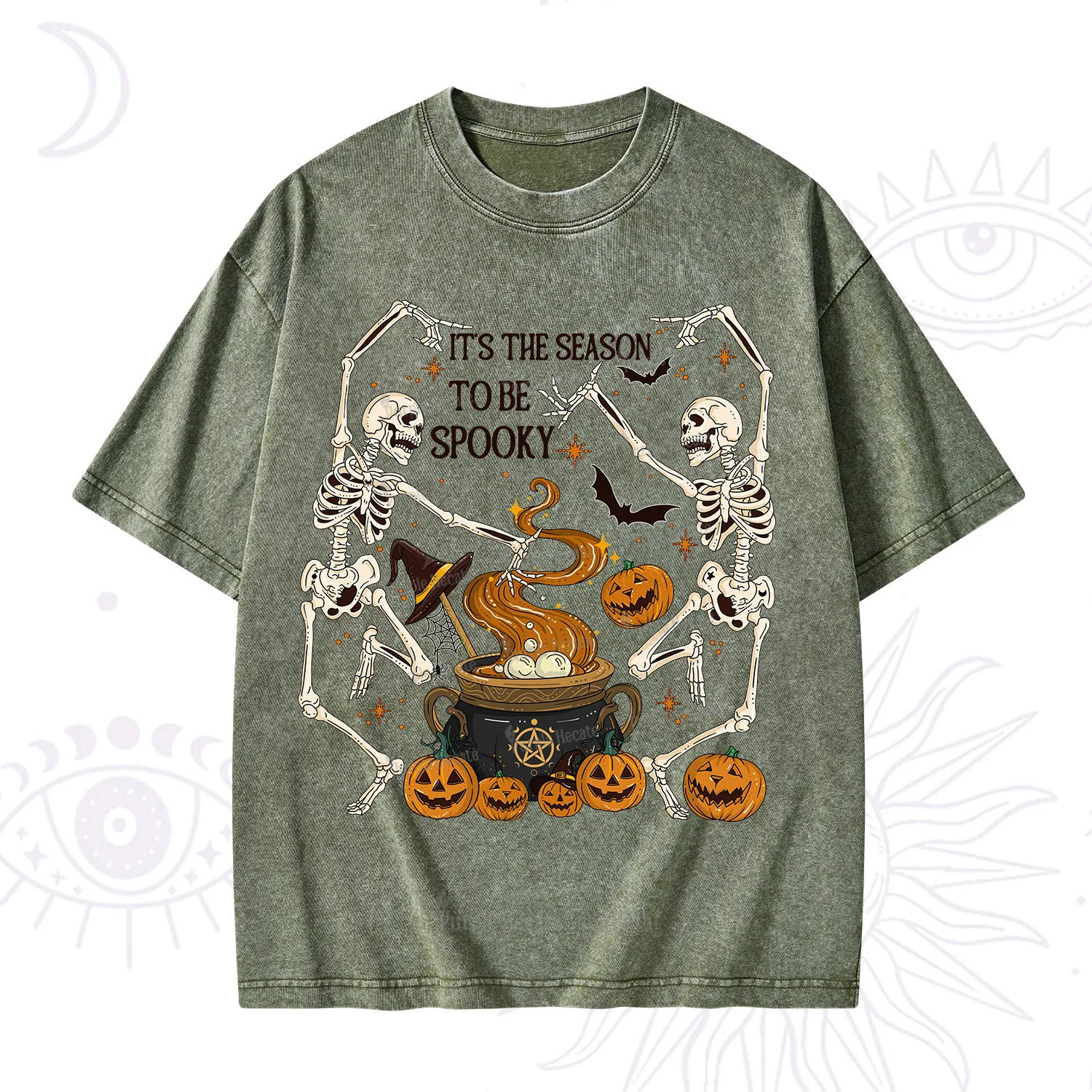 Purplehecate Halloween It's the Season to be Spooky Washed T-Shirt