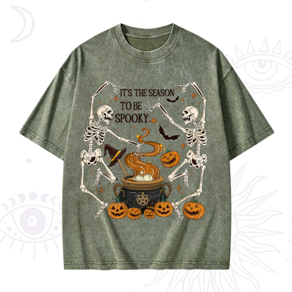 Purplehecate Halloween It's the Season to be Spooky Washed T-Shirt