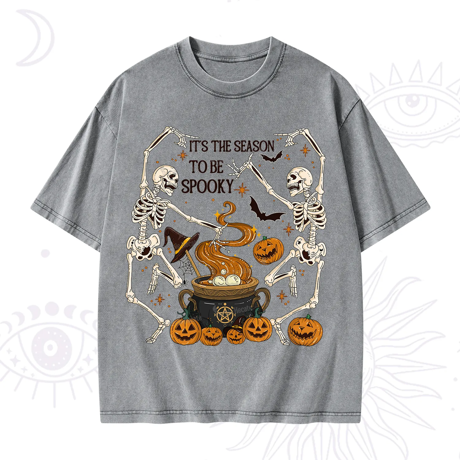 Purplehecate Halloween It's the Season to be Spooky Washed T-Shirt