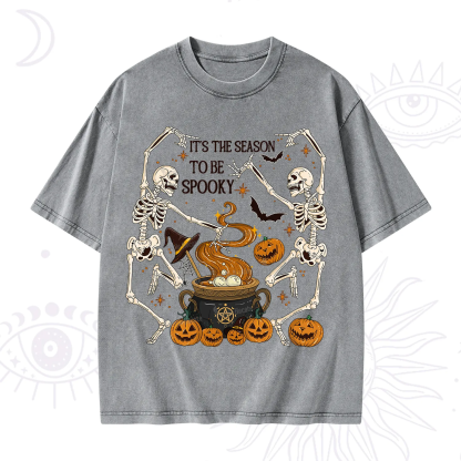 Purplehecate Halloween It's the Season to be Spooky Washed T-Shirt
