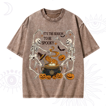 Purplehecate Halloween It's the Season to be Spooky Washed T-Shirt