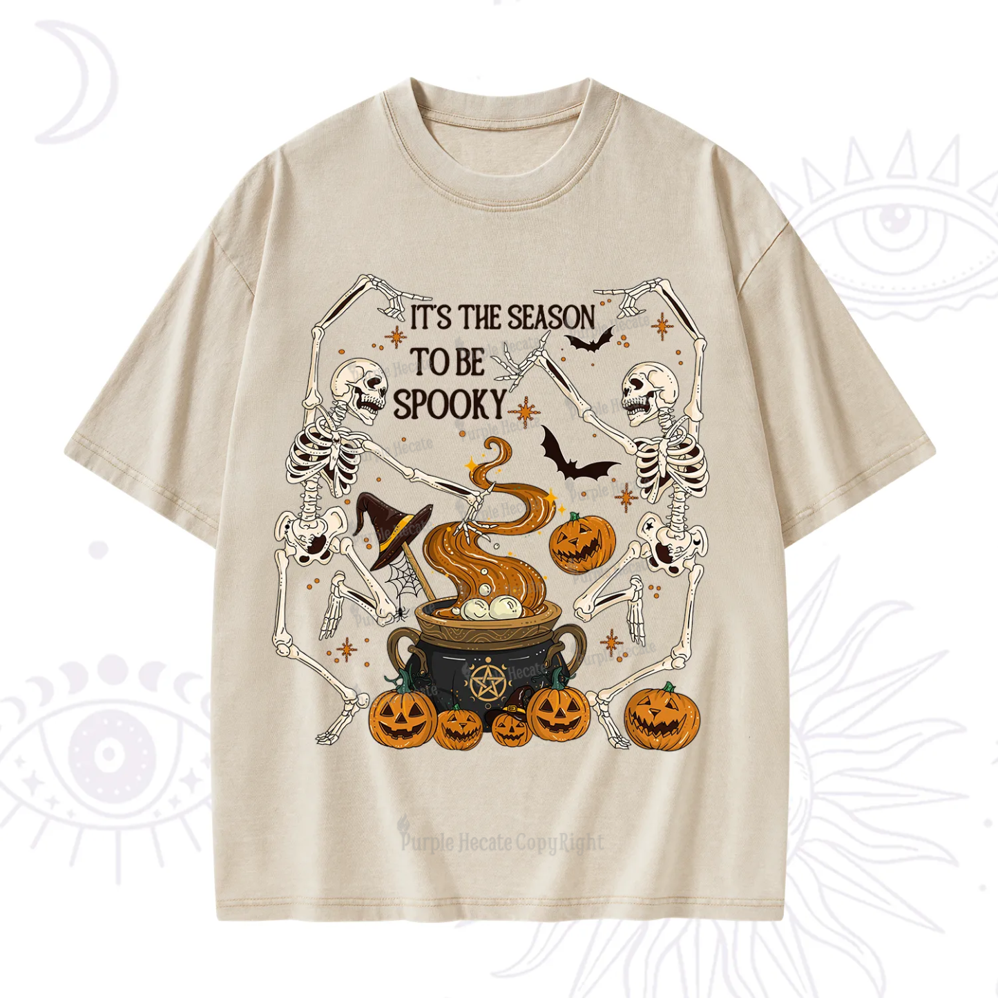 Purplehecate Halloween It's the Season to be Spooky Washed T-Shirt