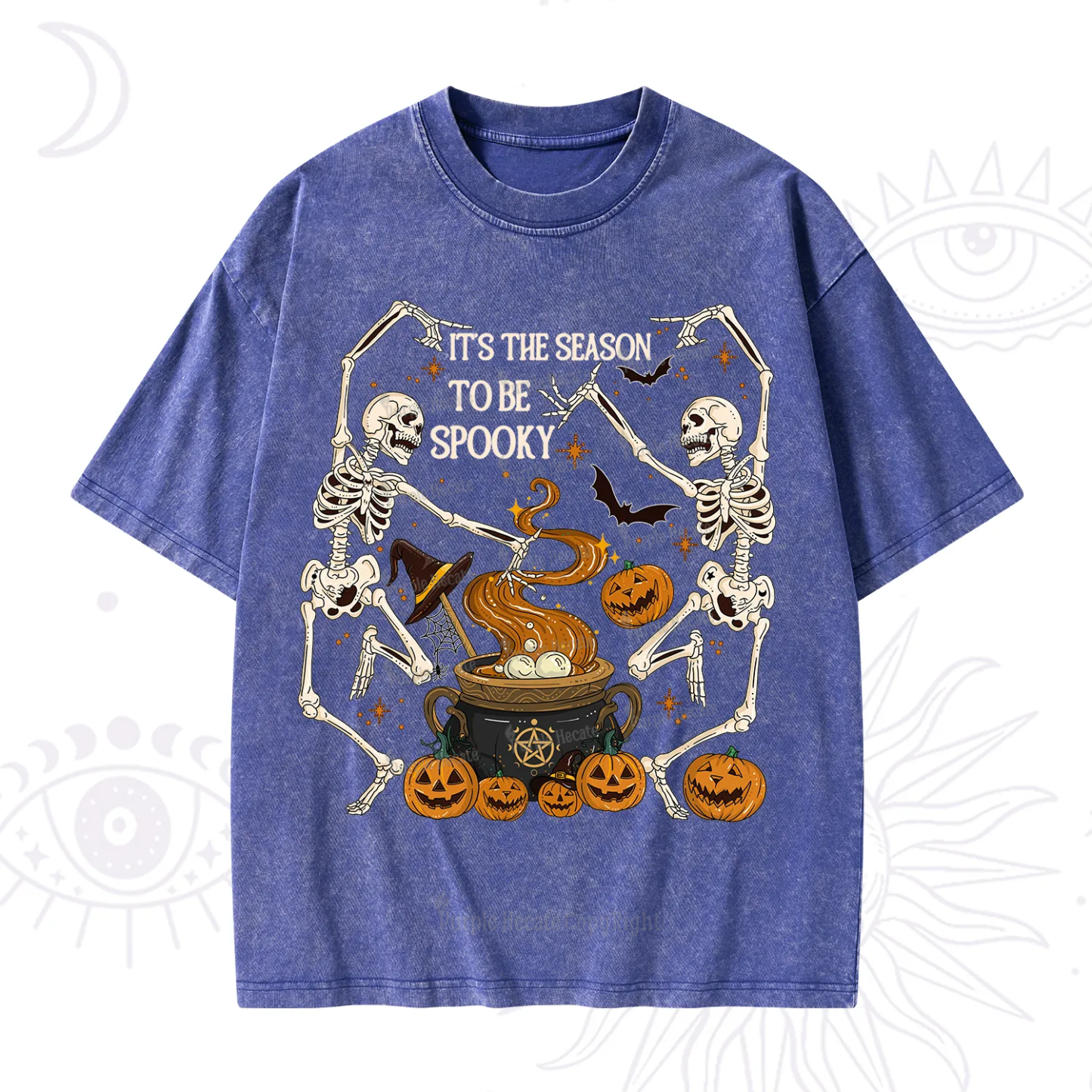 Purplehecate Halloween It's the Season to be Spooky Washed T-Shirt