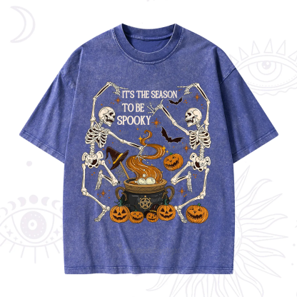 Purplehecate Halloween It's the Season to be Spooky Washed T-Shirt
