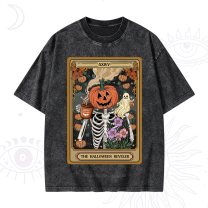 Purplehecate The Halloween Reveler Tarot Washed T-Shirt
