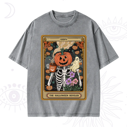 Purplehecate The Halloween Reveler Tarot Washed T-Shirt
