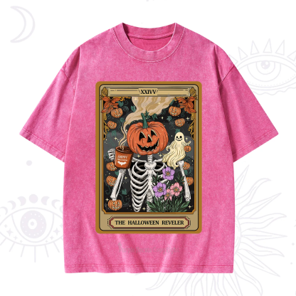 Purplehecate The Halloween Reveler Tarot Washed T-Shirt