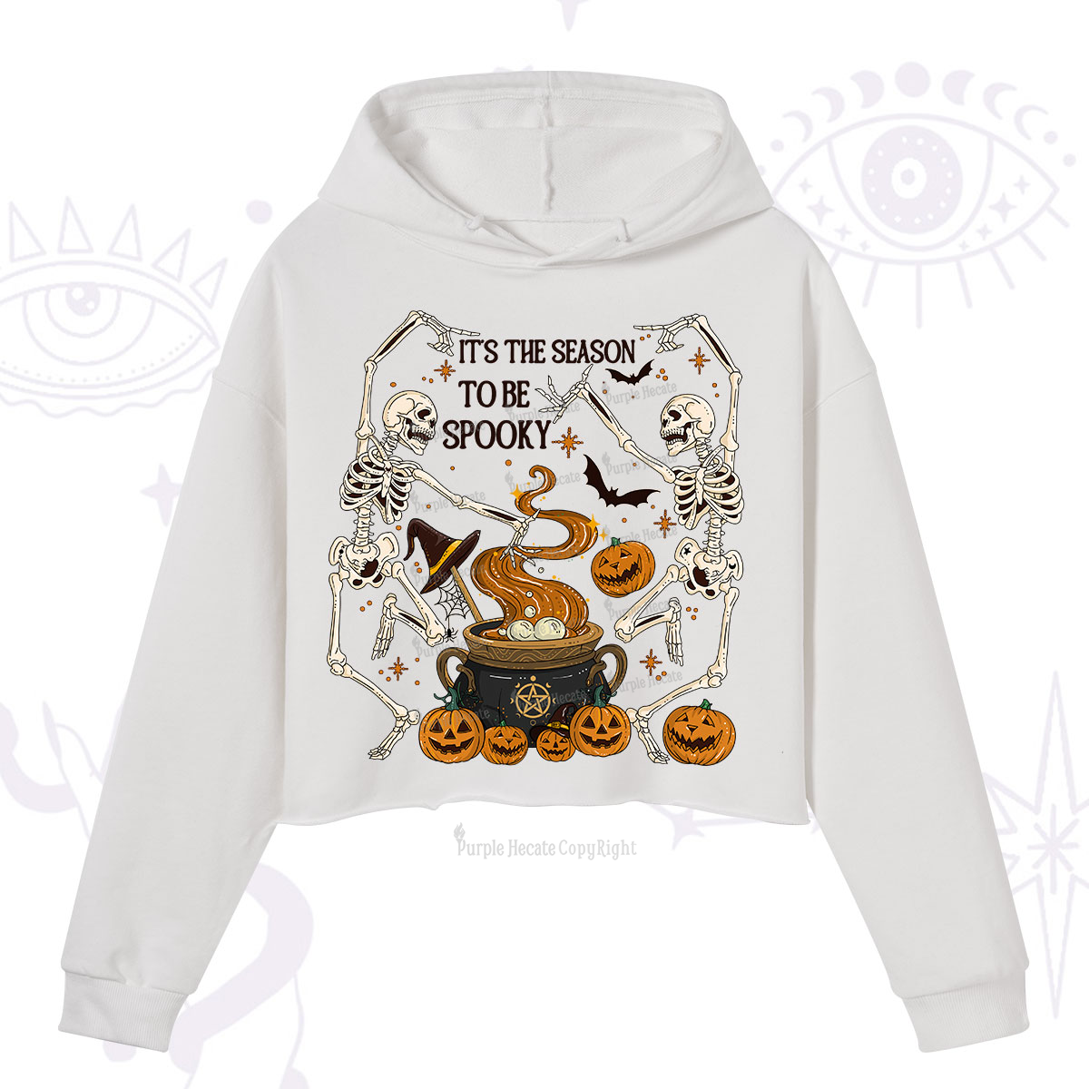 Purplehecate Halloween It's the Season to be Spooky Crop Hoodie