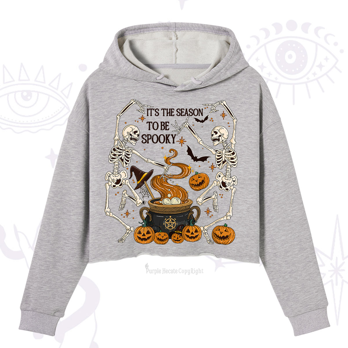 Purplehecate Halloween It's the Season to be Spooky Crop Hoodie