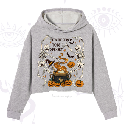 Purplehecate Halloween It's the Season to be Spooky Crop Hoodie