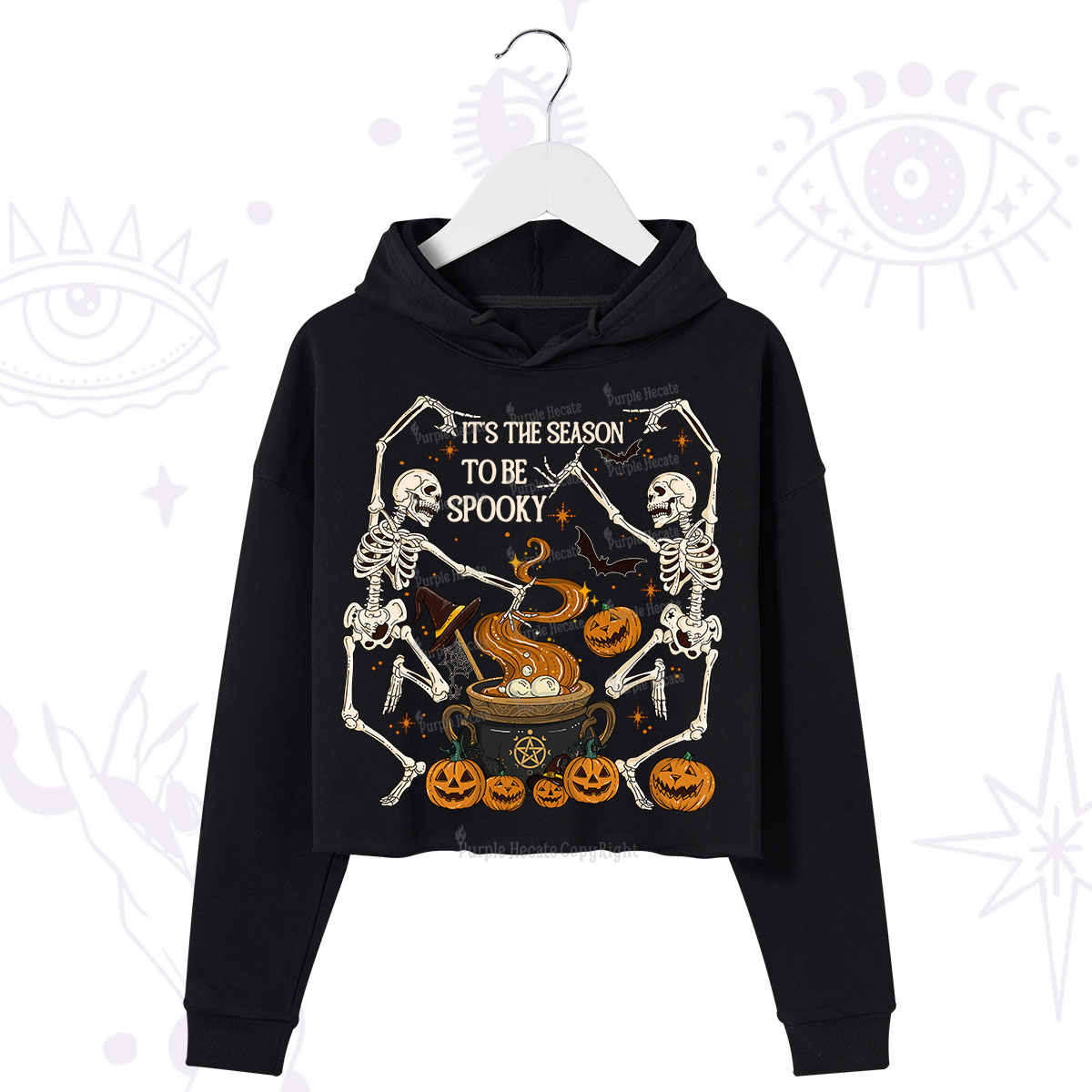 Purplehecate Halloween It's the Season to be Spooky Crop Hoodie