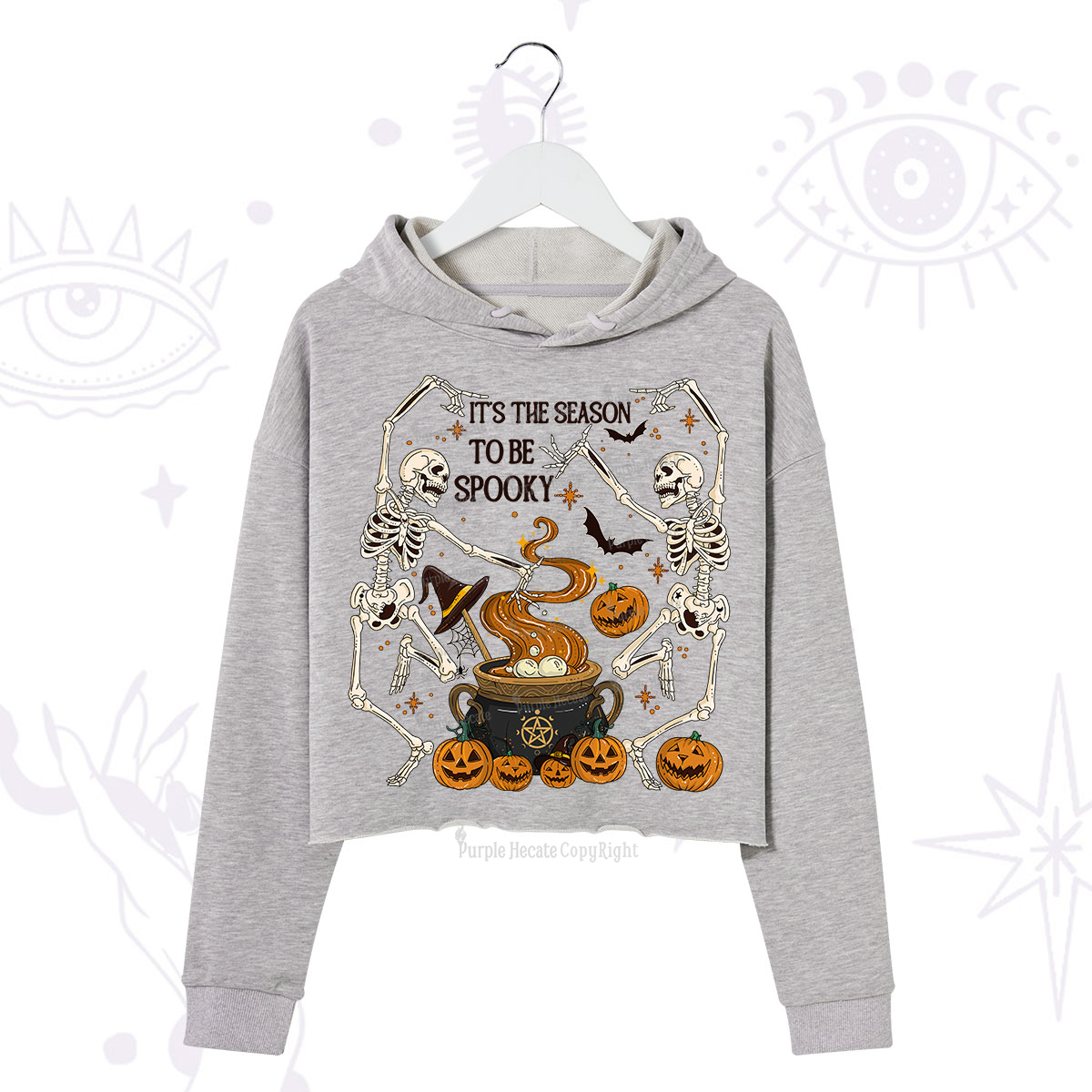 Purplehecate Halloween It's the Season to be Spooky Crop Hoodie